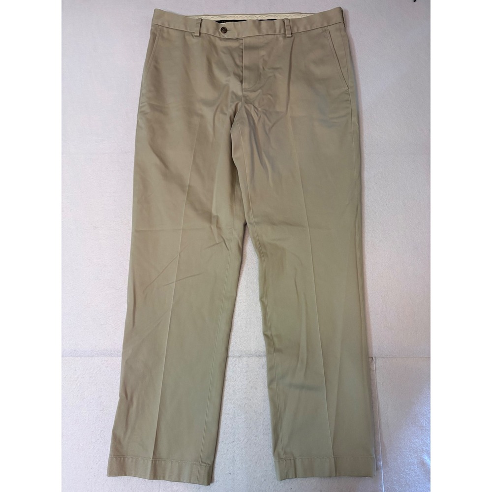 Brooks Brothers Advantage Chino Milano Slim Fit Khaki Pants Mens 36x32 Tan